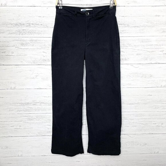 Old Navy Women's Black Wide Leg Jeans Extra High Rise size 2T length 29" - Picture 1 of 8